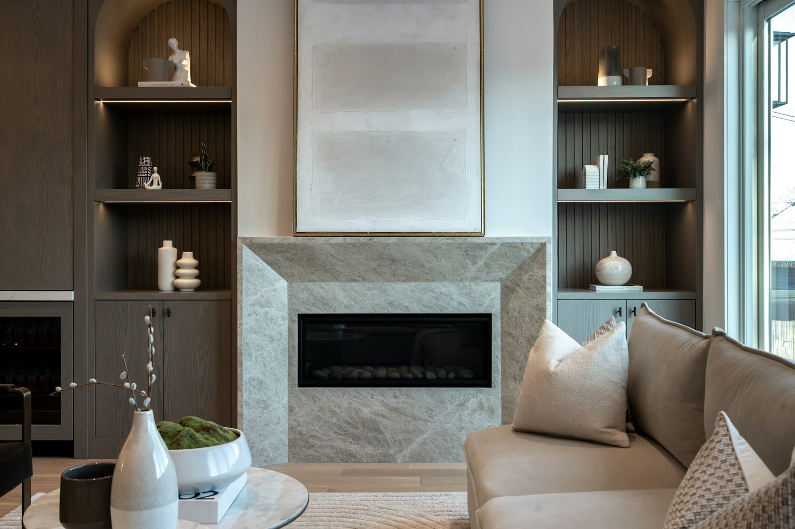 Bespoke alcove cabinetry